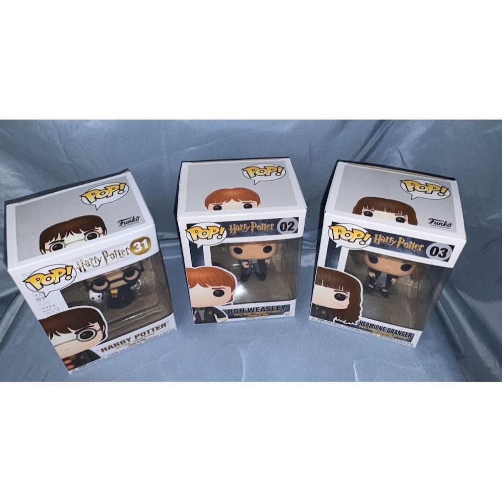 Funko Pop Vinyl Figure Bundle Harry Potter Ron Hermione 31 02 03 Set - Picture 9 of 11